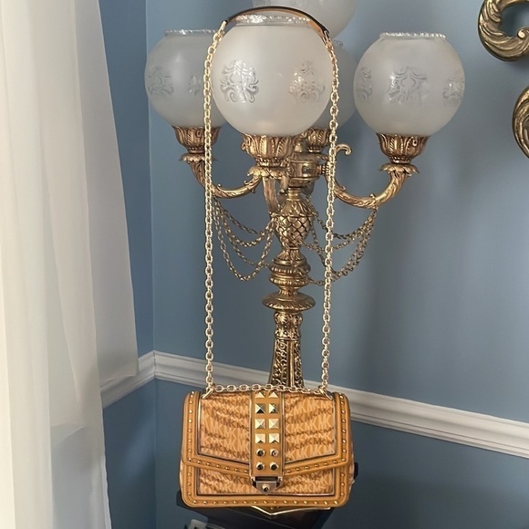 Brand New Michael Kors Soho Large Frameout Chain Shoulder Purse Marigold - Picture 6 of 16